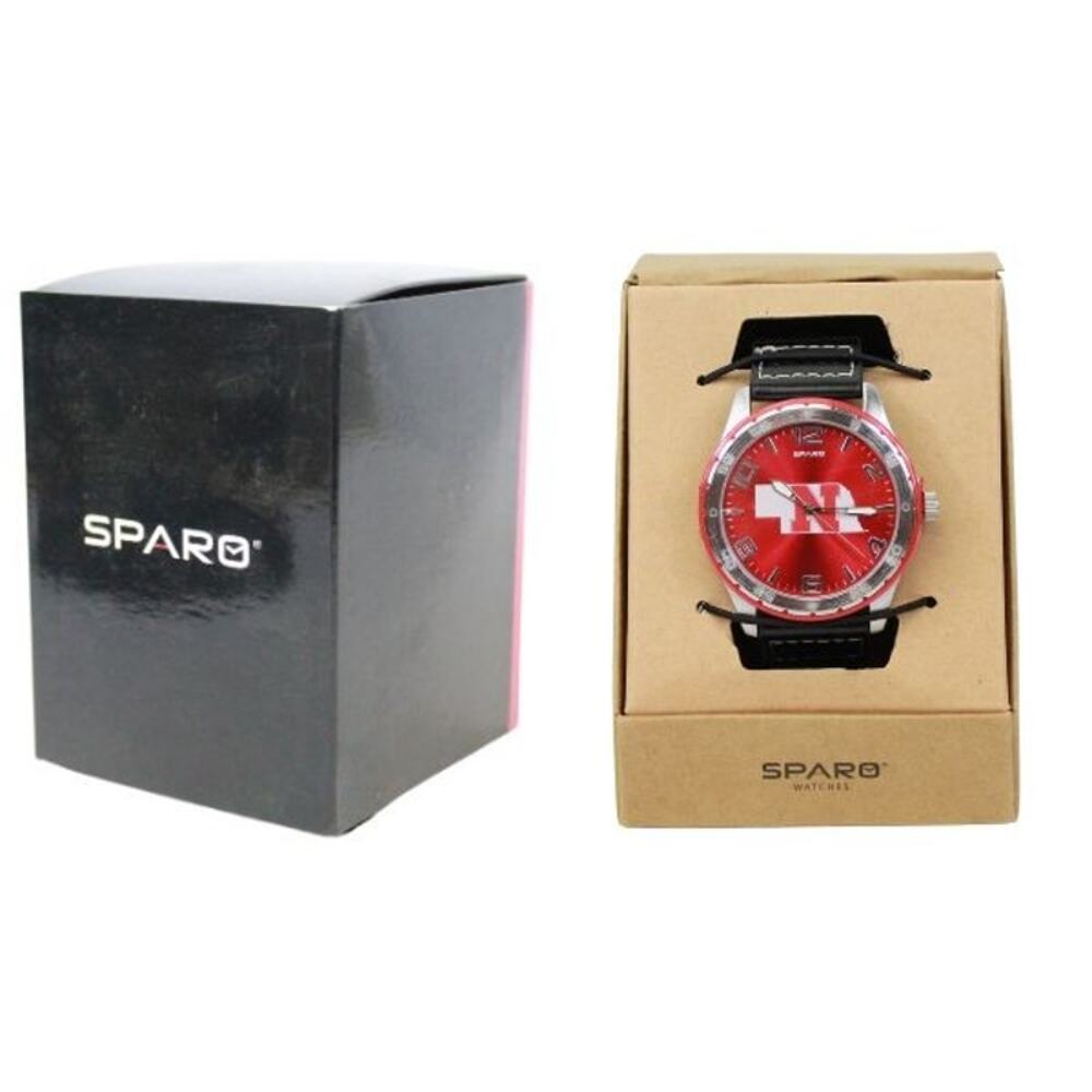 Nebraska Cornhuskers Watch Men's Gambit Style Jewelry Wrist Band Black New